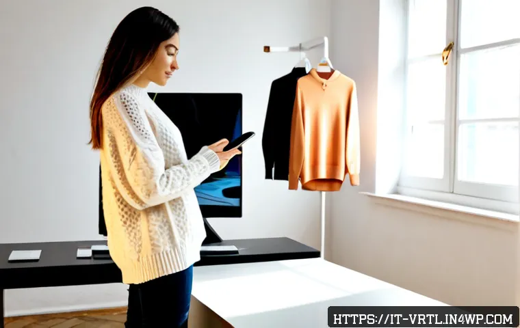 Home 15 가상 의류 아이템 트렌드 분석 - Photorealistic editorial scene of an Italian fashion trend analyst in a bright Milan studio, examini...
